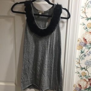 Grey and Black Silence + Noise Tank Top.